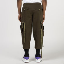 Load image into Gallery viewer, Maharishi Loose Cropped Cargo Trackpants / Mil Olive