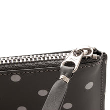 Load image into Gallery viewer, COMME des GARÇONS Zip Wallet Dots Printed Leather Line / Grey