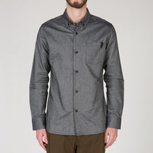 Load image into Gallery viewer, {ie Panel Sleeve Oxford Shirt Black / LT Blue
