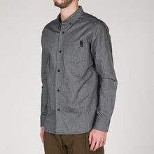 Load image into Gallery viewer, {ie Panel Sleeve Oxford Shirt Black / LT Blue

