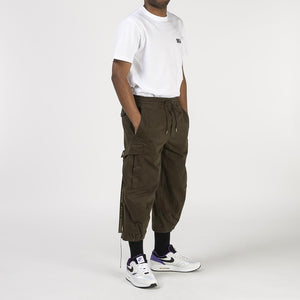 Maharishi Loose Cropped Cargo Trackpants / Mil Olive