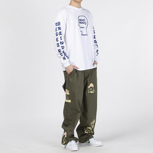 Brain Dead Vehicle Long Sleeve T-shirt / White