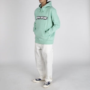 Fucking Awesome Garment Dyed Chenille Logo Pullover Hoodie / Seafoam