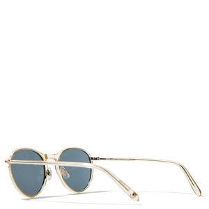 Garrett Leight Horizon Sun / Champagne Gold w/ Semi Flat Blue Smoke