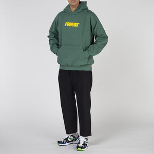 Powers Spellout Pullover Hoodie / Green
