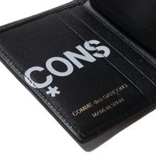 Load image into Gallery viewer, COMME des GARÇONS Bifold Wallet Huge Logo / Black
