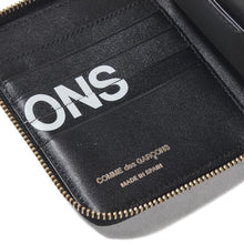 Load image into Gallery viewer, COMME des GARÇONS Full Zip Wallet Huge Logo / Black
