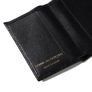 COMME des GARÇONS SA640E Embossed Leather Wallet / Black