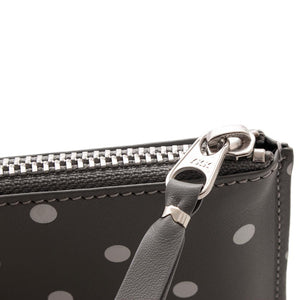 COMME des GARÇONS Zip Wallet Dots Printed Leather Line / Grey