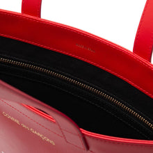 Load image into Gallery viewer, COMME des GARÇONS Huge Logo Leather Tote / Red
